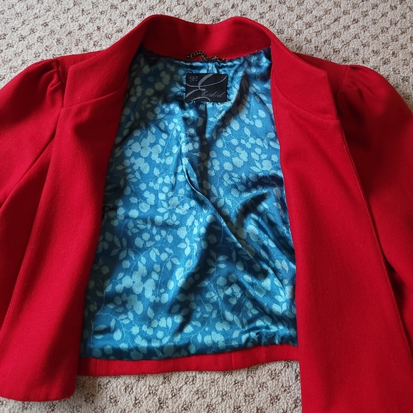 Cropped wool blend jacket - Picture 3 of 7